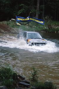 Kurt Thiel / George Thompson VW GTI finishes SS1, Stony Crossing.