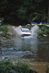 Chris Havas / Eric Tremblay VW Golf finishes SS1, Stony Crossing.