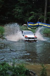 Constantine Mantopoulos / Eduardo Besada Audi 200 Quattro finishes SS1, Stony Crossing.