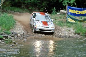 Jay Kowalik / Jeff Wheeler Honda Civic VTEC finishes SS1, Stony Crossing.