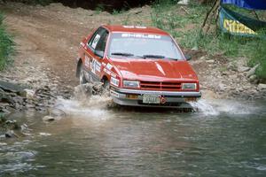 Don Taylor / Norean Shephard Dodge Shelby CSX finishes SS1, Stony Crossing.