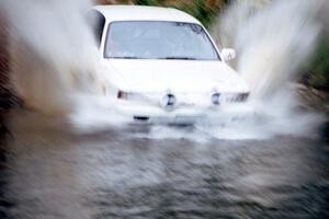 Arthur Wojcik / Maciej Salamon Mitsubishi Galant VR-4 finishes SS1, Stony Crossing.