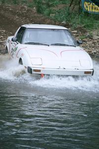 Craig Kazmierczak / Dick Casey Mazda RX-7 finishes SS1, Stony Crossing.