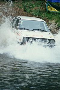 Wayne Prochaska / Annette Prochaska VW Golf finishes SS1, Stony Crossing.