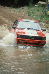 Sylvester Stepniewski / Adam Pelc Audi 4000 Quattro finishes SS1, Stony Crossing.