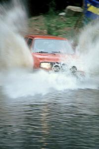 Gerry Brinkman / Bob Barrall VW GTI finishes SS1, Stony Crossing.