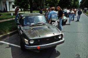 Jerry Sweet / Stuart Spark SAAB 99EMS at midday service in Wellsboro