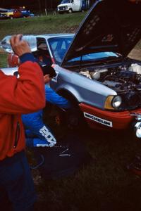 Sakis Hadjiminas / John Bellefleur Audi 90 Sport at Germania service