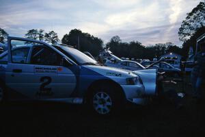 Carl Merrill / Lance Smith Ford Escort Cosworth RS at Germania service
