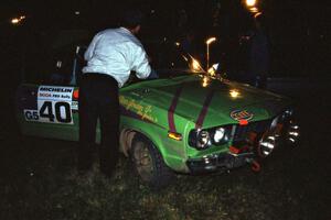 Ann Jordan / Alan Jordan Mazda RX-3 at Germania service