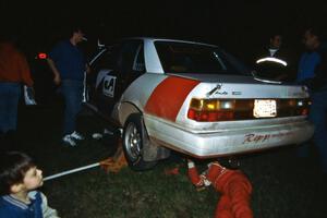 Constantine Mantopoulos / Eduardo Besada Audi 200 Quattro at Germania service