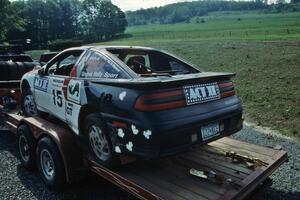 Steve Gingras / Bill Westrick Mitsubishi Eclipse GSX on the trailer after the roll