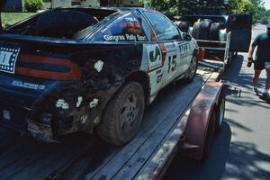 Steve Gingras / Bill Westrick Mitsubishi Eclipse GSX on the trailer headed home