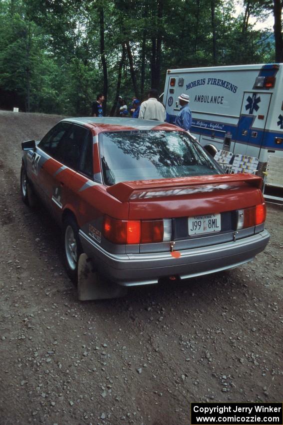 Sakis Hadjiminas / John Bellefleur Audi 90 Sport at the start of the practice stage.