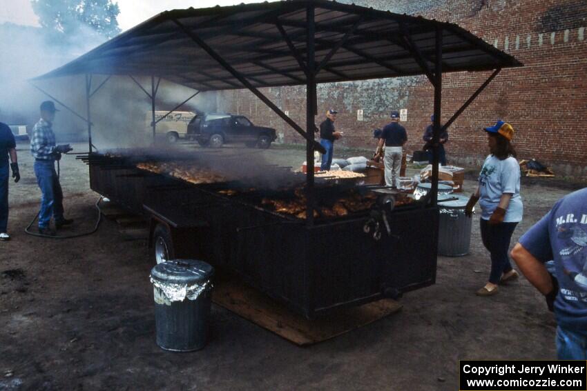 Gigantic grill at morning parc expose in Wellsboro
