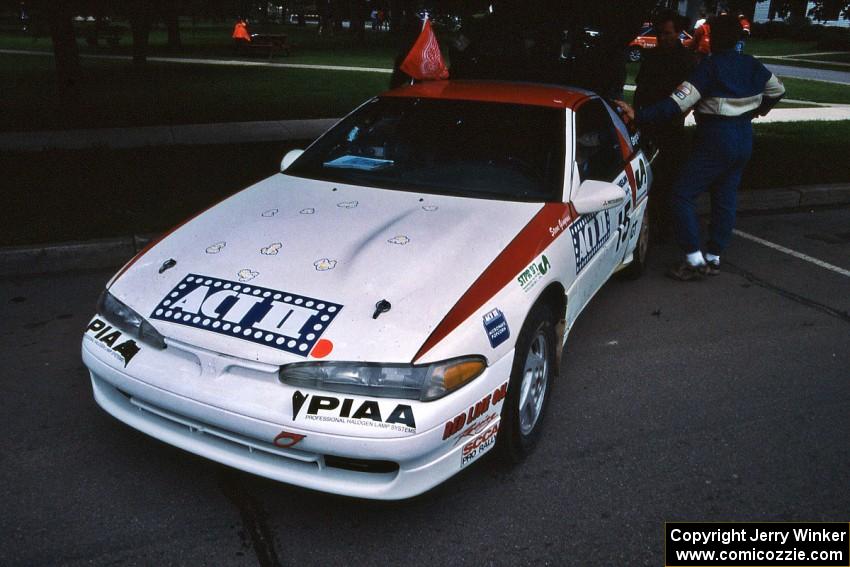 Steve Gingras / Bill Westrick Mitsubishi Eclipse GSX at parc expose in the morning.