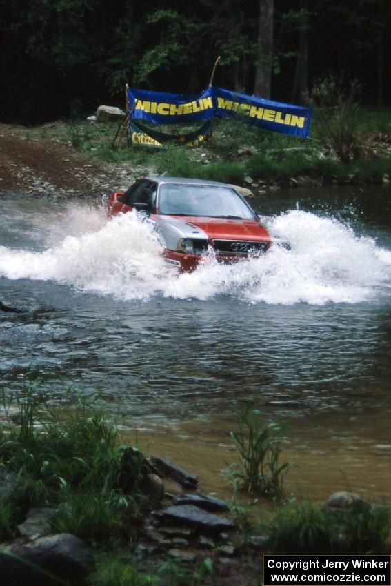 Sakis Hadjiminas / John Bellefleur Audi 90 Sport finishes SS1, Stony Crossing.