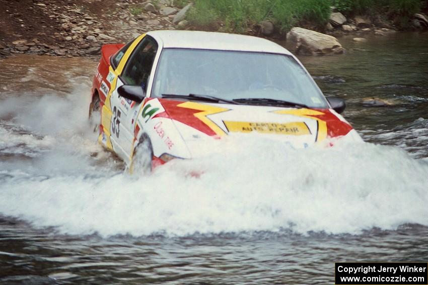 Jacek Kotowski / Dariusz Szeriusz Eagle Talon TSI finishes SS1, Stony Crossing.