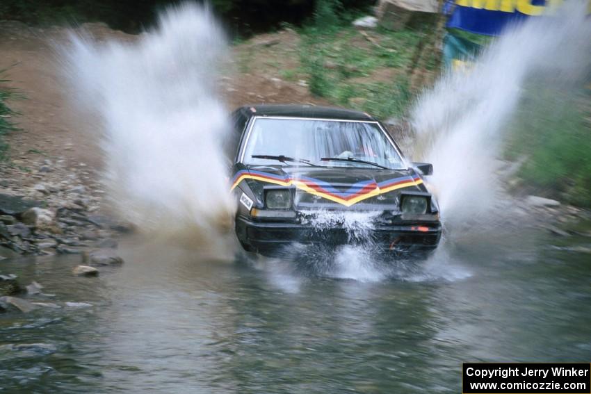 Scott Kreisler / John Bonasera Nissan 200SX finishes SS1, Stony Crossing.