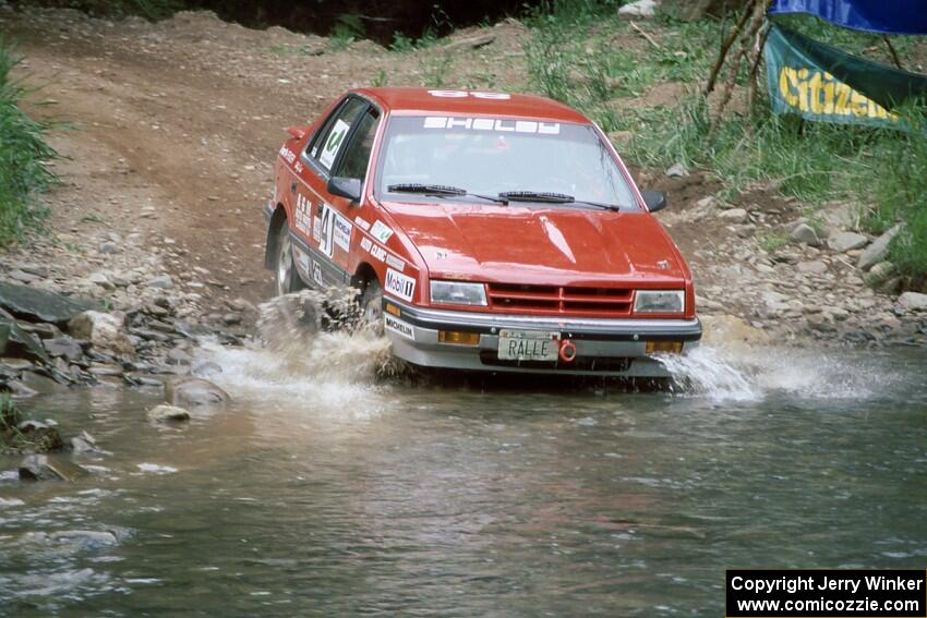 Don Taylor / Norean Shephard Dodge Shelby CSX finishes SS1, Stony Crossing.