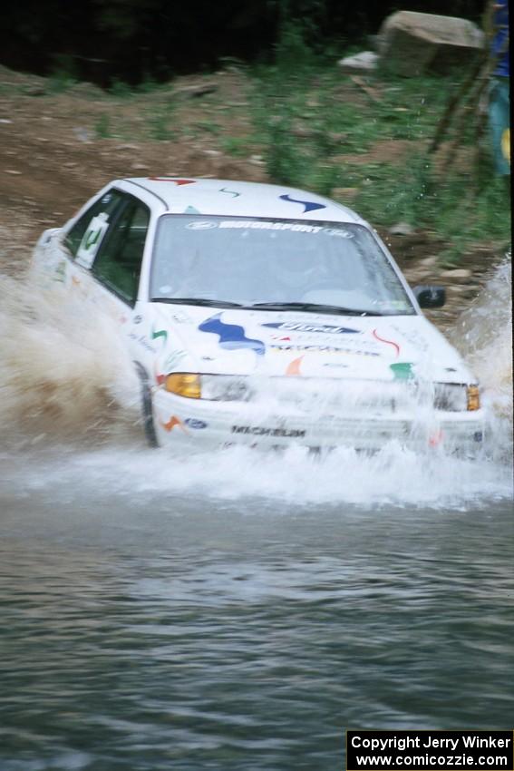 Charlie Langan / Hughie Langan Ford Escort GT finishes SS1, Stony Crossing.