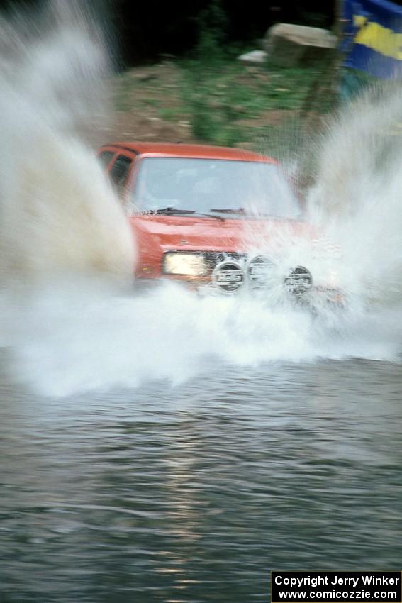 Gerry Brinkman / Bob Barrall VW GTI finishes SS1, Stony Crossing.