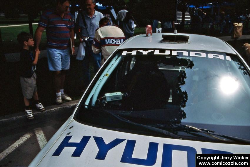 The John Buffum / Tom Grimshaw Hyundai Elantra at midday service in Wellsboro