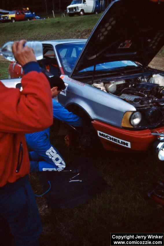 Sakis Hadjiminas / John Bellefleur Audi 90 Sport at Germania service