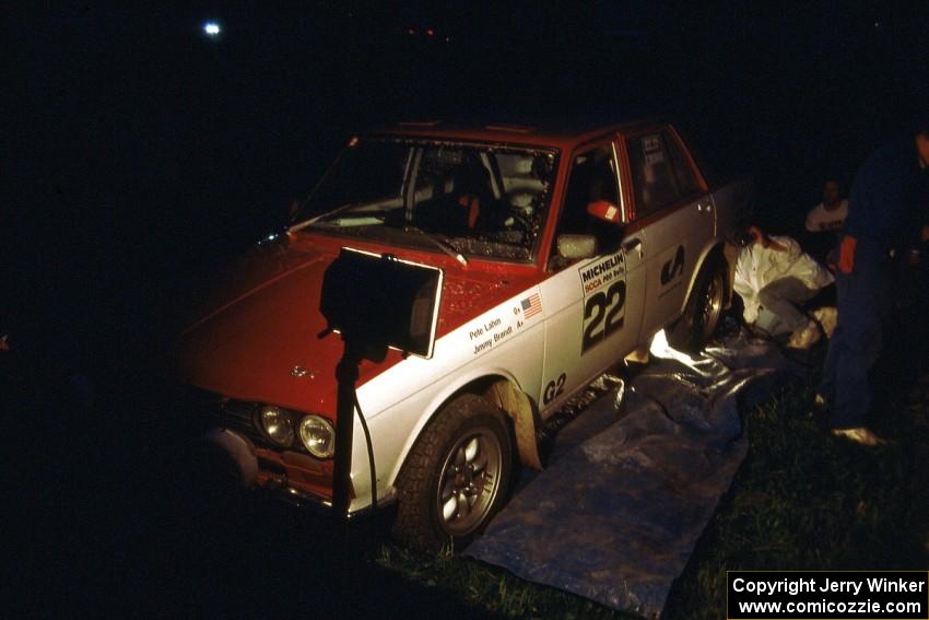 Pete Lahm / Jimmy Brandt Datsun 510 at Germania service