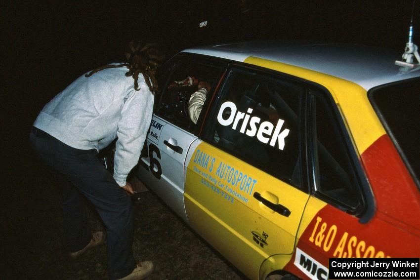 Ivan Orisek / Olga Orisek Audi 4000 Quattro at Germania service