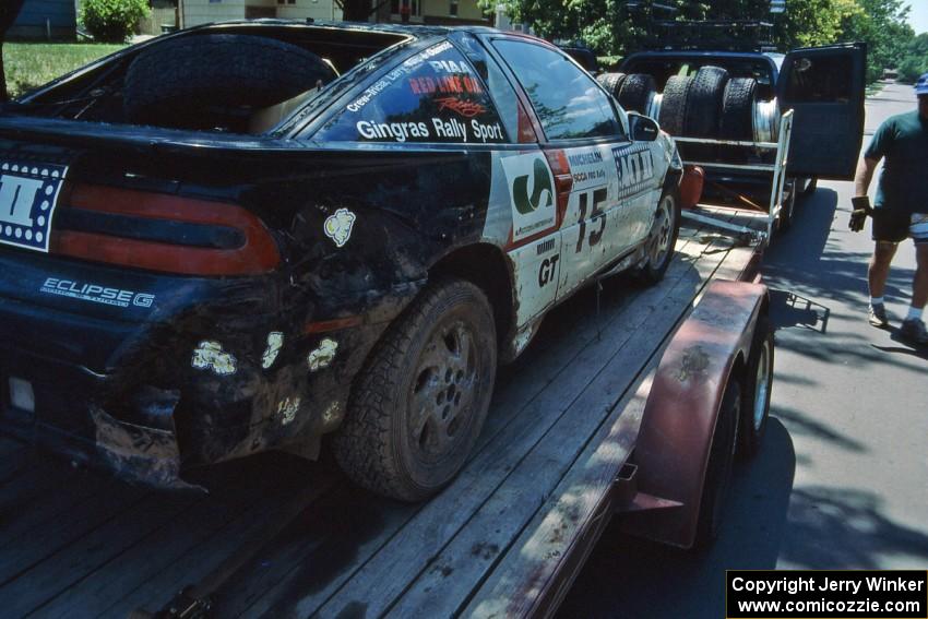 Steve Gingras / Bill Westrick Mitsubishi Eclipse GSX on the trailer headed home