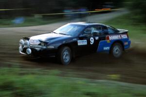 Cal Landau / Eric Marcus Mitsubishi Eclipse GSX at the spectator point on SS1, Kabekona.