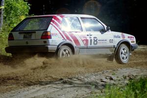 Dave White / Paula Gibeault VW GTI on SS13, Wolf Lake.