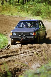 Mark Utecht / Paul Schwerin Dodge Omni GLH-Turbo on SS13, Wolf Lake.