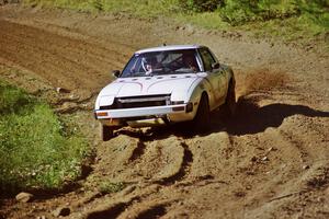 Craig Kazmierczak / Diane Sargent Mazda RX-7 on SS13, Wolf Lake.