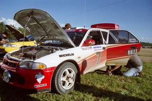 Henry Joy IV / Michael Fennell Mitsubishi Lancer Evo II at Park Rapids service.