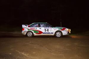 Frank Sprongl / Dan Sprongl Audi S2 Quattro on a night stage.