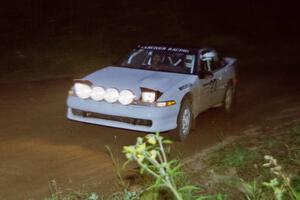 Chris Czyzio / Eric Carlson Mitsubishi Eclipse GSX on a night stage.