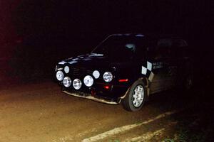 Richard Losee / Kent Livingston VW GTI on a night stage.