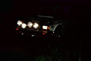 Eric Schroeder / Jennie Mynhier VW Jetta GLI on a night stage.