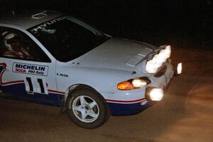 John Buffum / Neil Wilson Hyundai Elantra on a night stage.