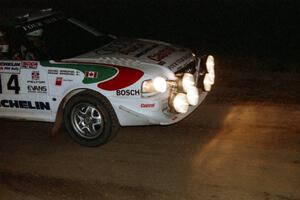 Frank Sprongl / Dan Sprongl Audi S2 Quattro on a night stage.