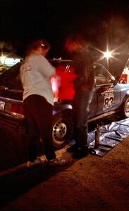 Mary Utecht and Wade Roggeman fuel up the Mark Utecht / Paul Schwerin Dodge Omni GLH-Turbo.