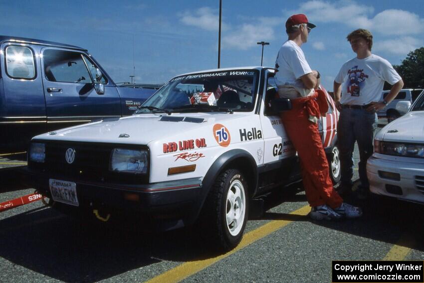 Dave White / Paula Gibeault VW GTI at parc expose on day two.