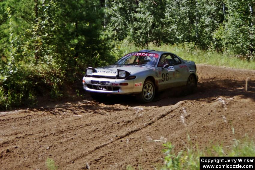 Bruce Newey / Matt Chester Toyota Celica Turbo on SS11, Indian Creek.