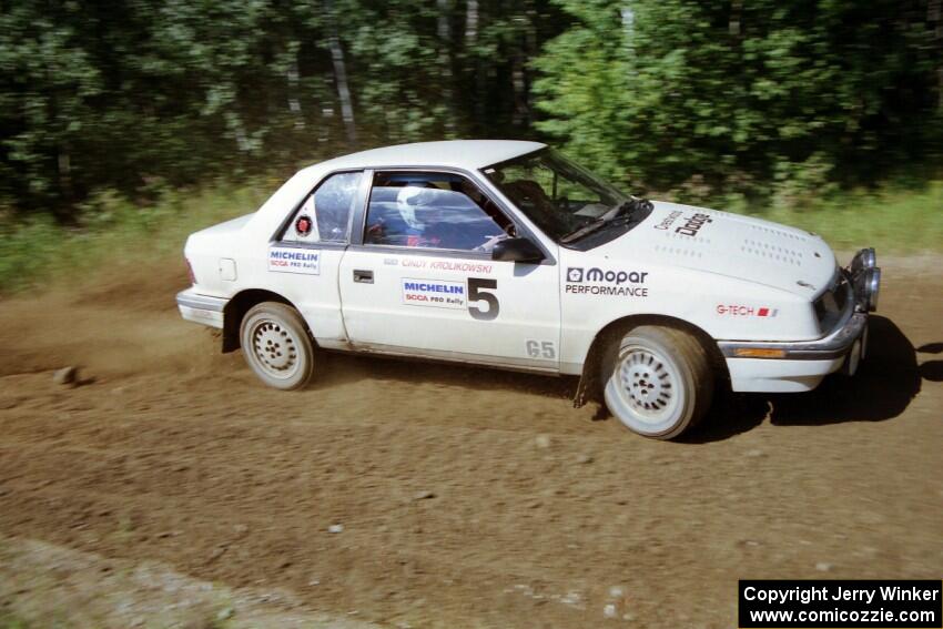 Henry Krolikowski / Cindy Krolikowski Dodge Shadow on SS11, Indian Creek.