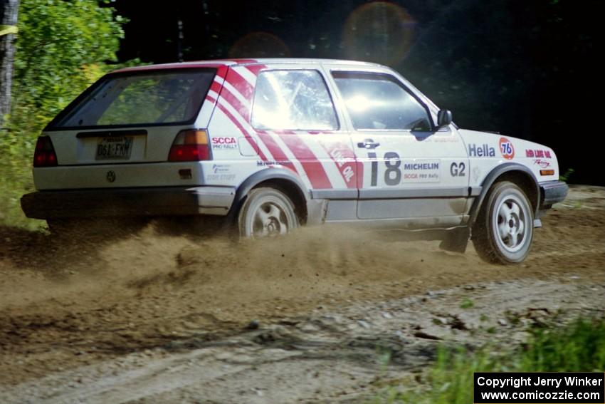 Dave White / Paula Gibeault VW GTI on SS13, Wolf Lake.