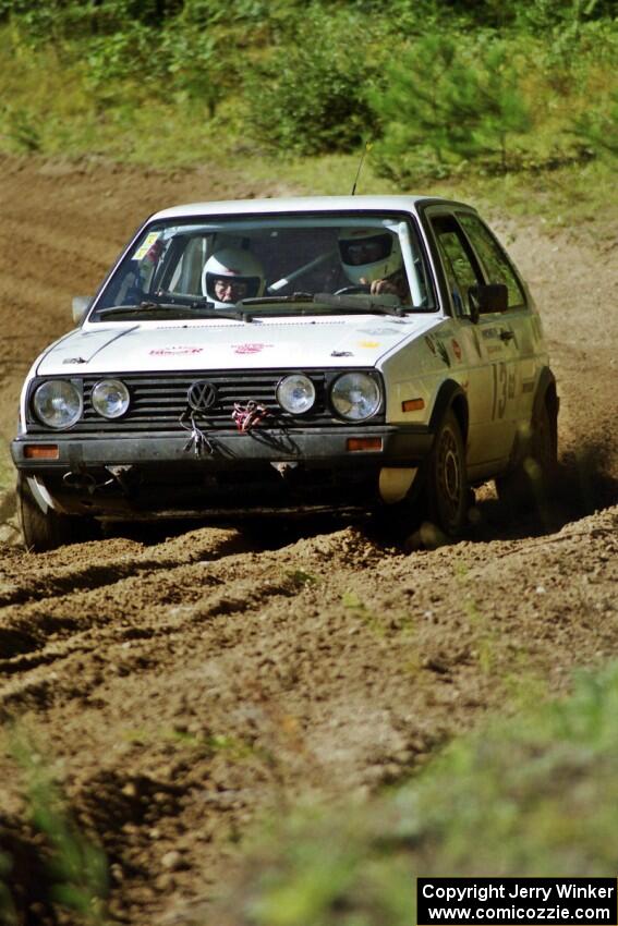 Wayne Prochaska / Annette Prochaska VW Golf on SS13, Wolf Lake.