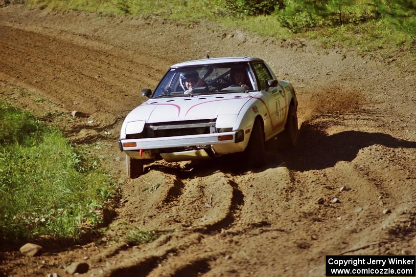 Craig Kazmierczak / Diane Sargent Mazda RX-7 on SS13, Wolf Lake.