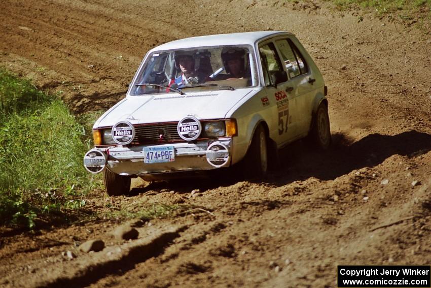 Larry Warrington / Damien Crane VW Rabbit on SS13, Wolf Lake.